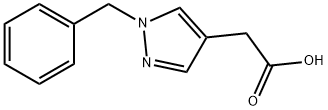 2-(1-苯甲基-1H-吡唑-4-基)乙酸 结构式