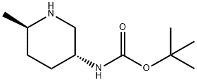 N - [(3R,6R)-6-甲基哌啶-3-基]氨基甲酸叔丁酯 结构式