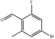 4-溴-2-氟-6-甲基苯甲醛 结构式