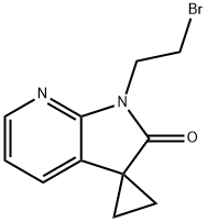 1'‐(2‐bromoethyl)‐1',2'‐dihydrospiro[cyclopropane‐ 1,3'‐pyrrolo[2,3‐b]pyridine]‐2'‐one 结构式