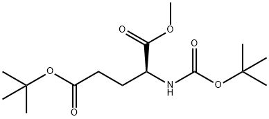 5-(叔丁基)1-甲基(叔丁氧羰基)-L-谷氨酸 结构式