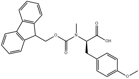 Fmoc-N-methyl-O-methyl-D-tyrosine 结构式