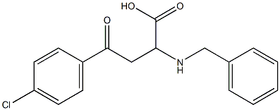 2-(benzylamino)-4-(4-chlorophenyl)-4-oxobutanoic acid 结构式