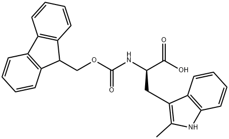 FMOC-D-2-甲基色氨酸 结构式