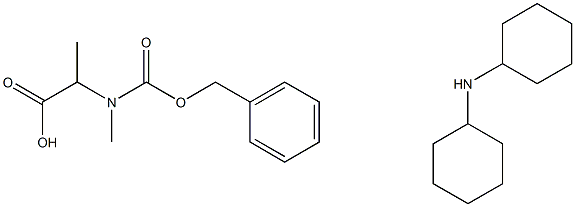 Z-N-METHYL-DL-ALANINE DICYCLOHEXYLAMMONIUM SALT 结构式