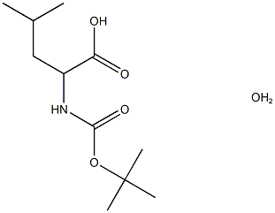 BOC-DL-亮氨酸水合物 结构式