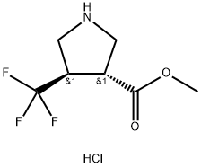 methyl (3r,4r)-4-(trifluoromethyl)pyrrolidine-3-carboxylate hcl 结构式