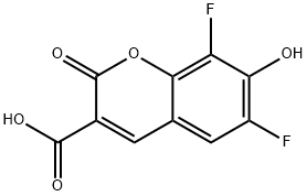 6,8-二氟-7-羟基-香豆素-3-羧酸 结构式