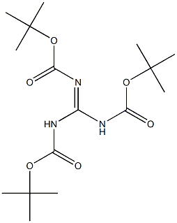 N,N′,N′′-三叔丁氧羰基胍 结构式