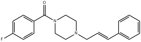 1-(4-氟苯甲酰基)-4-[(2E)-3-苯基丙-2-烯-1-基]哌嗪 结构式