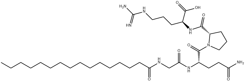 棕榈酰四肽-7 结构式