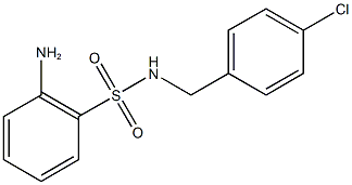 2-amino-N-[(4-chlorophenyl)methyl]benzene-1-sulfonamide 结构式