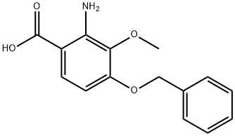 4-(苄氧基)-3-甲氧基邻氨基苯甲酸 结构式