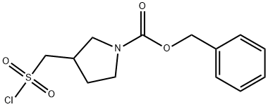 3-[(氯磺酰基)甲基]吡咯烷-1-羧酸苄酯 结构式