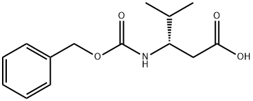 (S)-3-(((苄氧基)羰基)氨基)-4-甲基戊酸 结构式