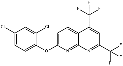 1,8-Naphthyridine,7-(2,4-dichlorophenoxy)-2,4-bis(trifluoromethyl)-(9CI) 结构式