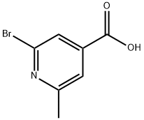 2-溴-6-甲基吡啶-4-甲酸 结构式