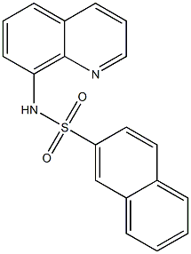 N-(喹啉-8-基)萘-2-磺酰胺 结构式