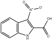 3-硝基-1H-吲哚-2-羧酸 结构式