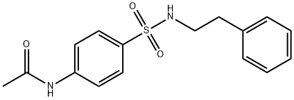 N-(4-{[(2-phenylethyl)amino]sulfonyl}phenyl)acetamide 结构式