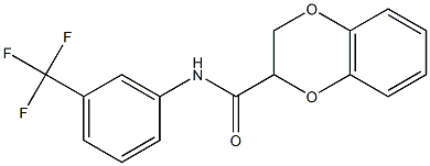 N-[3-(trifluoromethyl)phenyl]-2,3-dihydro-1,4-benzodioxine-2-carboxamide 结构式