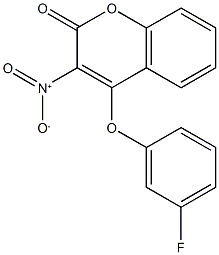 4-(3-fluorophenoxy)-3-nitro-2H-chromen-2-one 结构式
