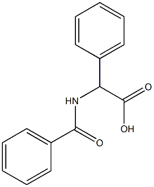 2-(苯甲酰氨基)-2-苯基乙酸 结构式