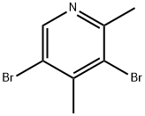 3,5-二溴-2,4-二甲基吡啶 结构式