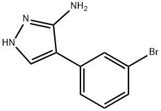 4-(3-溴苯基)-1H-吡唑-3-胺 结构式