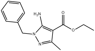 ethyl 5-amino-1-benzyl-3-methyl-1H-pyrazole-4-carboxylate 结构式