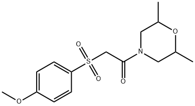 1-(2,6-dimethylmorpholin-4-yl)-2-(4-methoxybenzenesulfonyl)ethan-1-one 结构式