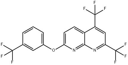 1,8-Naphthyridine,2,4-bis(trifluoromethyl)-7-[3-(trifluoromethyl)phenoxy]-(9CI) 结构式