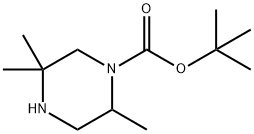 叔丁基2,5,5-三甲基哌嗪-1-甲酸叔丁酯 结构式