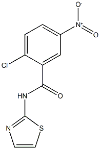 2-chloro-5-nitro-N-(1,3-thiazol-2-yl)benzamide 结构式