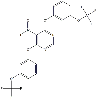 5-nitro-4,6-bis[3-(trifluoromethoxy)phenoxy]pyrimidine 结构式