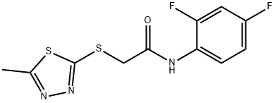 N-(2,4-difluorophenyl)-2-[(5-methyl-1,3,4-thiadiazol-2-yl)sulfanyl]acetamide 结构式