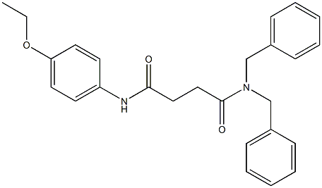 N~1~,N~1~-dibenzyl-N~4~-(4-ethoxyphenyl)succinamide 结构式