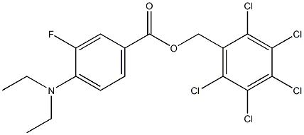 (2,3,4,5,6-pentachlorophenyl)methyl 4-(diethylamino)-3-fluorobenzoate 结构式