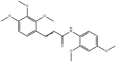 (2E)-N-(2,4-dimethoxyphenyl)-3-(2,3,4-trimethoxyphenyl)prop-2-enamide 结构式