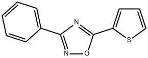 3-苯基-5-(噻吩-2-基)-[1,2,4]噁二唑 结构式