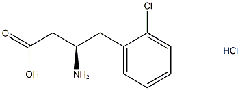R-3-氨基-4-(2-氯苯基)-丁酸.盐酸盐 结构式