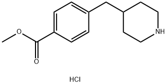 4-(哌啶-4-基甲基)苯甲酸甲酯盐酸盐 结构式