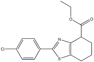 ethyl 2-(4-chlorophenyl)-4,5,6,7-tetrahydro-1,3-benzothiazole-4-carboxylate 结构式