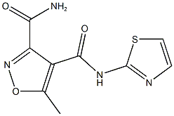 3,4-Isoxazoledicarboxamide,5-methyl-N4-2-thiazolyl-(9CI) 结构式