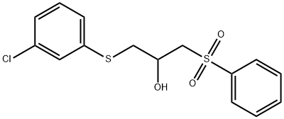 1-(benzenesulfonyl)-3-[(3-chlorophenyl)sulfanyl]propan-2-ol 结构式