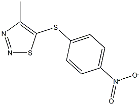 4-methyl-5-[(4-nitrophenyl)sulfanyl]-1,2,3-thiadiazole 结构式