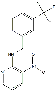 3-nitro-N-{[3-(trifluoromethyl)phenyl]methyl}pyridin-2-amine 结构式