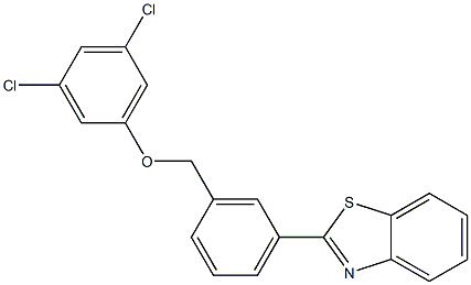 2-{3-[(3,5-dichlorophenoxy)methyl]phenyl}-1,3-benzothiazole 结构式