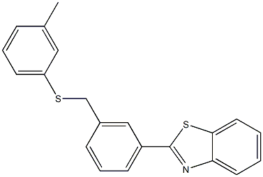 2-(3-{[(3-methylphenyl)sulfanyl]methyl}phenyl)-1,3-benzothiazole 结构式