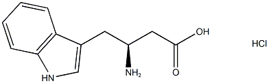 (S)-3-氨基-4-(3-吲哚基)丁酸 盐酸盐 结构式